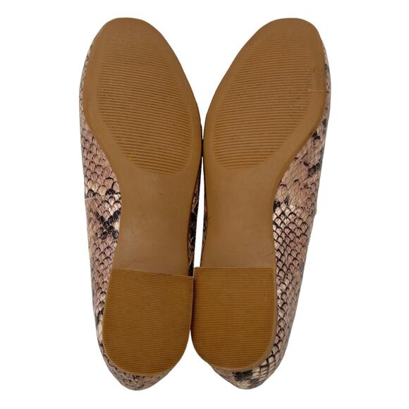 Steve Madden Danni Snakeskin Print Vegan Leather Ballet Flats Women’s Size 6 - Picture 6 of 10